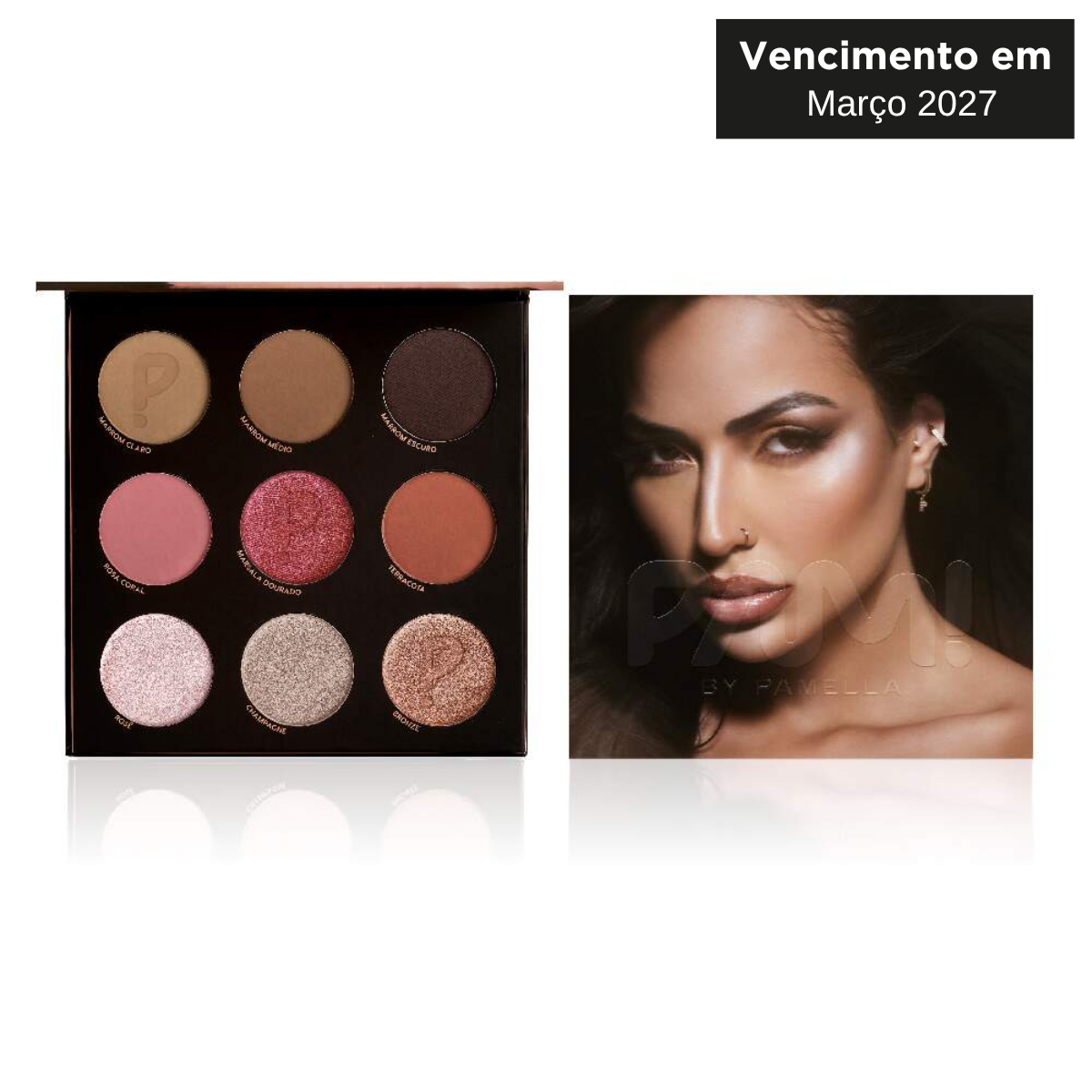 PALETA MULTIFUNCIONAL 9 CORES - CONTORNO + BLUSH + ILUMINADOR 9 NECESSÁRIOS! PAM BY PAMELLA